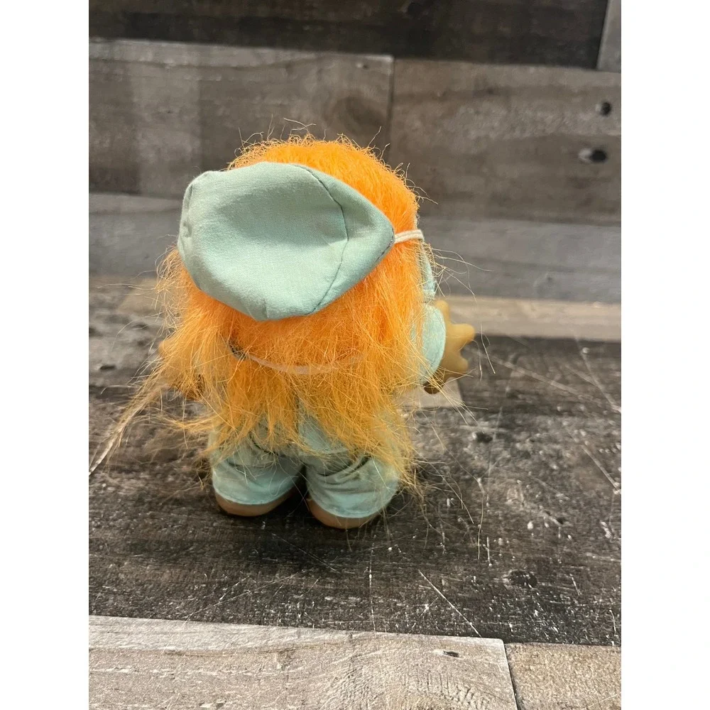 Vintage 1986 Russ Berrie Dam Troll Doll Nurse Doctor Mary Scrubs Orange Hair